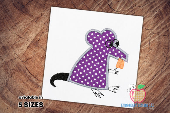 A Mouse Eating Cheese: A Smart Embroidery Design for Shops