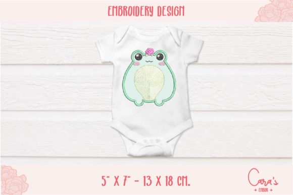 Cara's Embor Frog Flower Applique