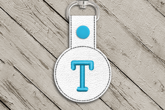Letter T ITH Round Key Fob Applique: A Design Review